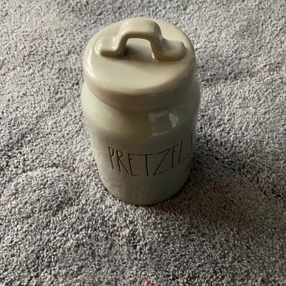 Rae Dunn Pretzels Gray Canister